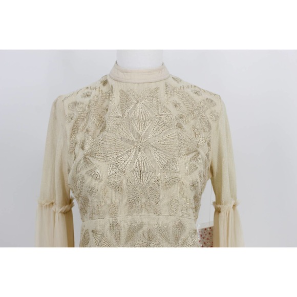 Free People Cleo Mini Dress Tea Sz 0 Boho Embroidered - Picture 4 of 12